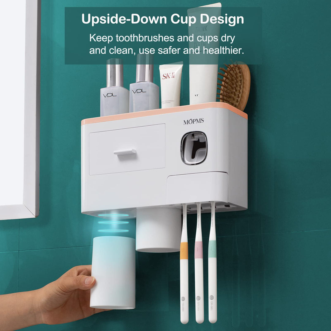 Wall-mounted No-drill Bathroom Organizer For Face Wash, Toothpaste