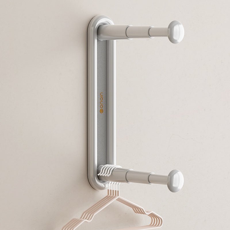 GonQin Wall Mounted Clothes Hangers Bars For Laundry Room & Closet Storage - GonQin